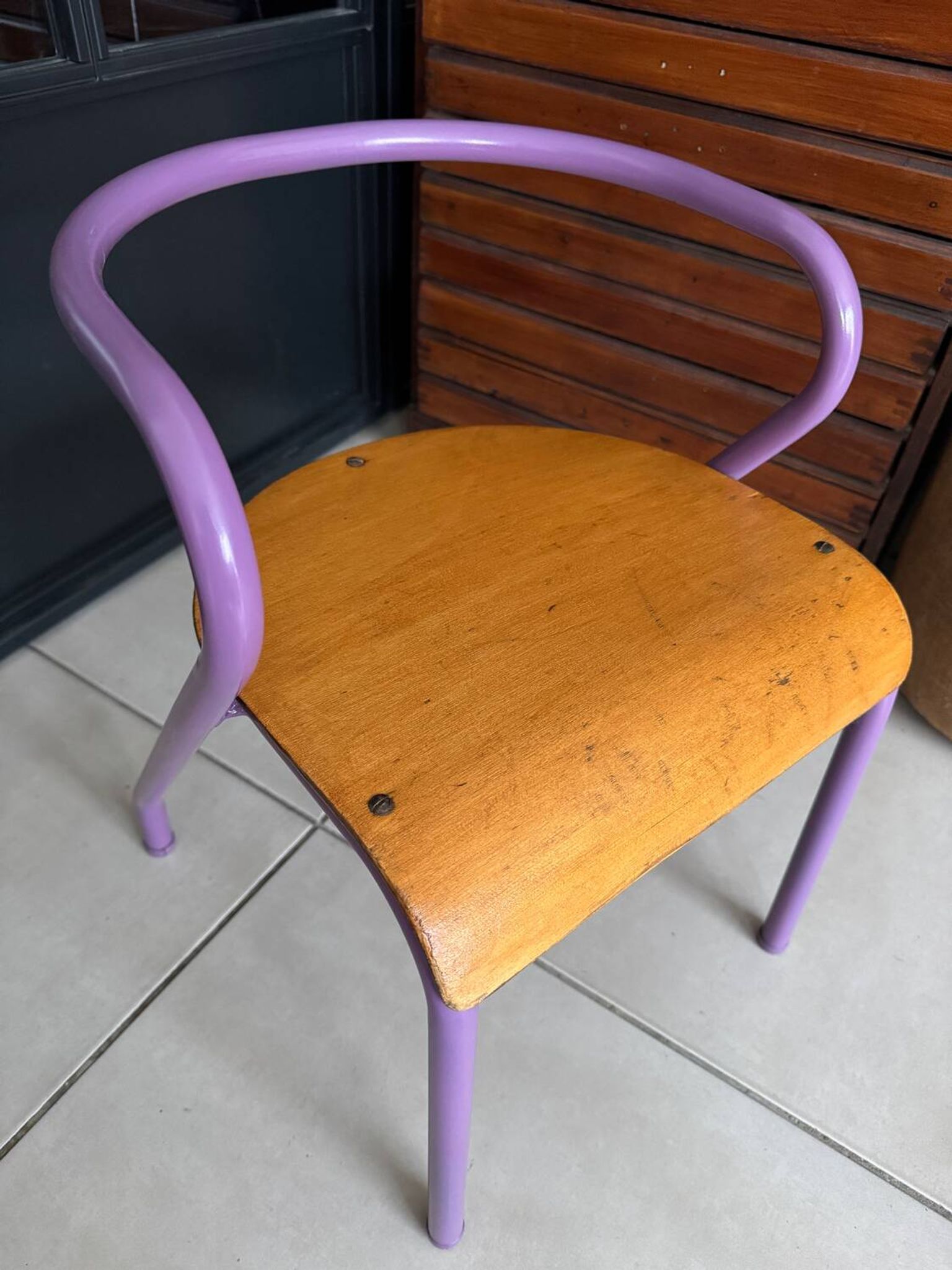 Chaise écolier enfant Hitier vintage