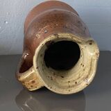 Pichet / broc / vase en grès pyrité signé Pierre Digan La Borne 1960