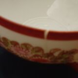 4 Japanese tea cups with saucer with empress in lithophany