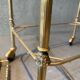 Gilded brass table and glass
