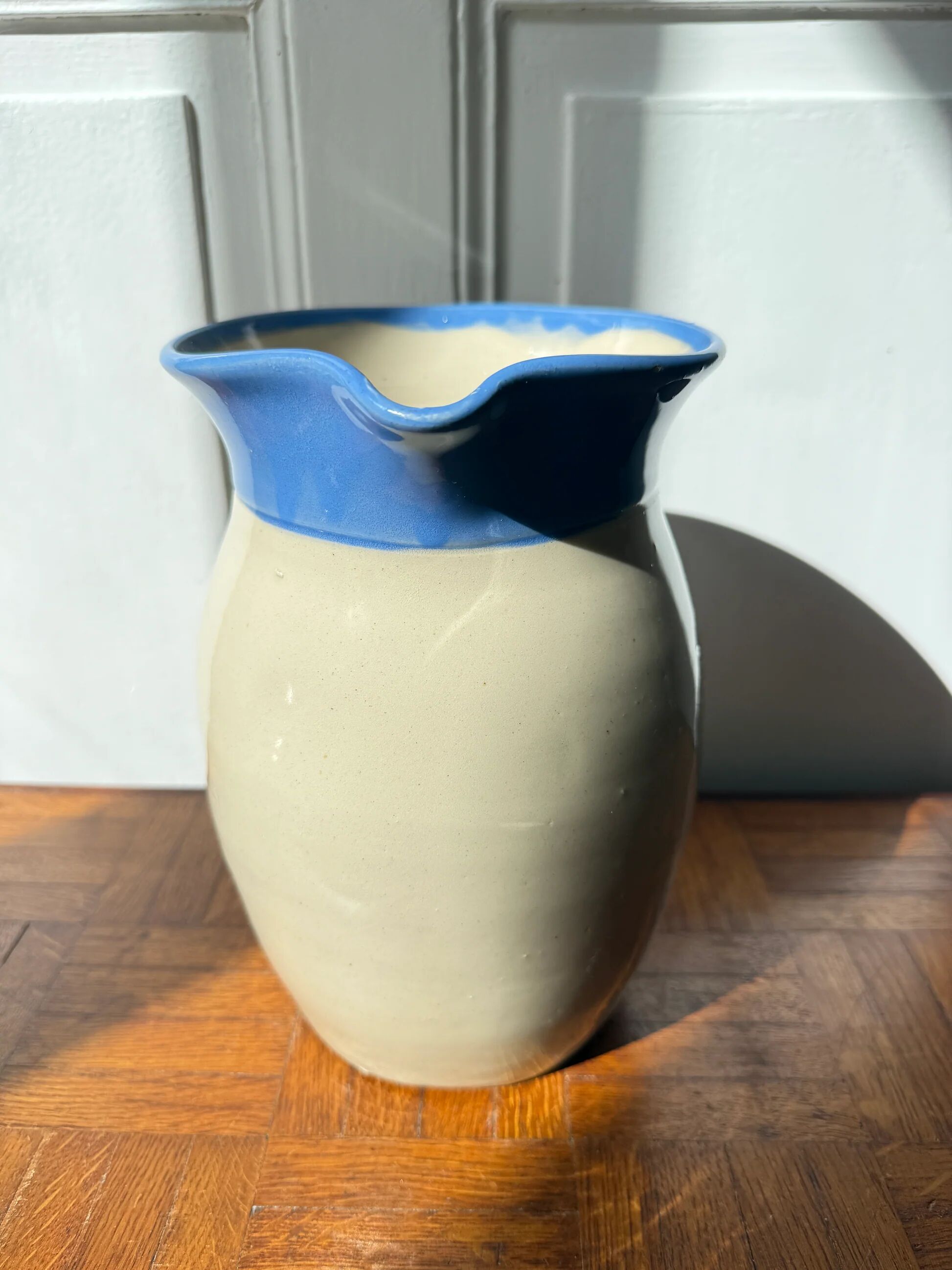 Glacier blue ceramic jug