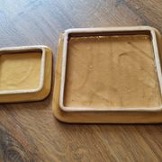 2 dessous de plat en céramique émaillée vintage, 1970