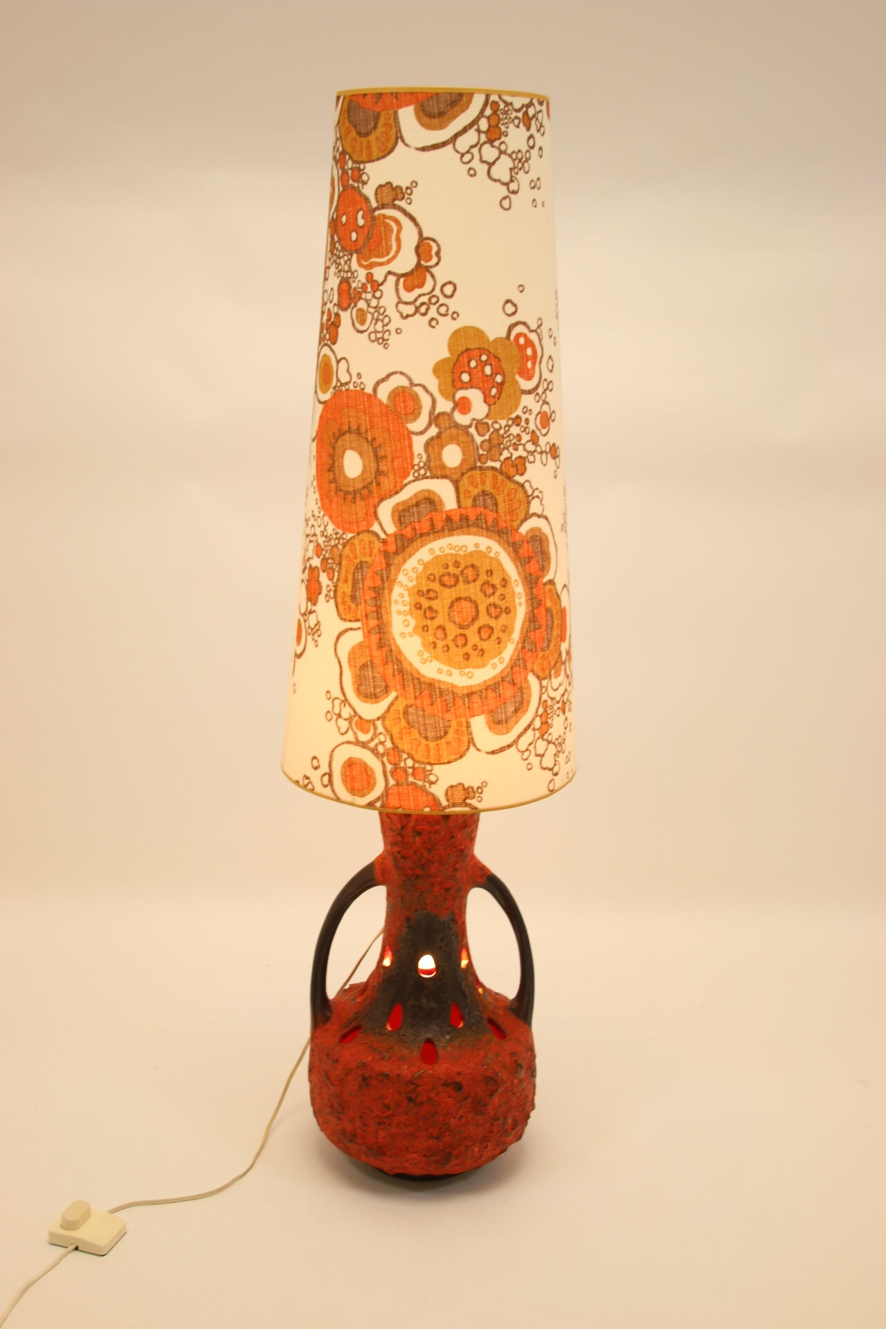 Ceramic lava floor lamp West Germany by Walter Gerhards