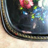 Jostovo hand-painted metal serving tray