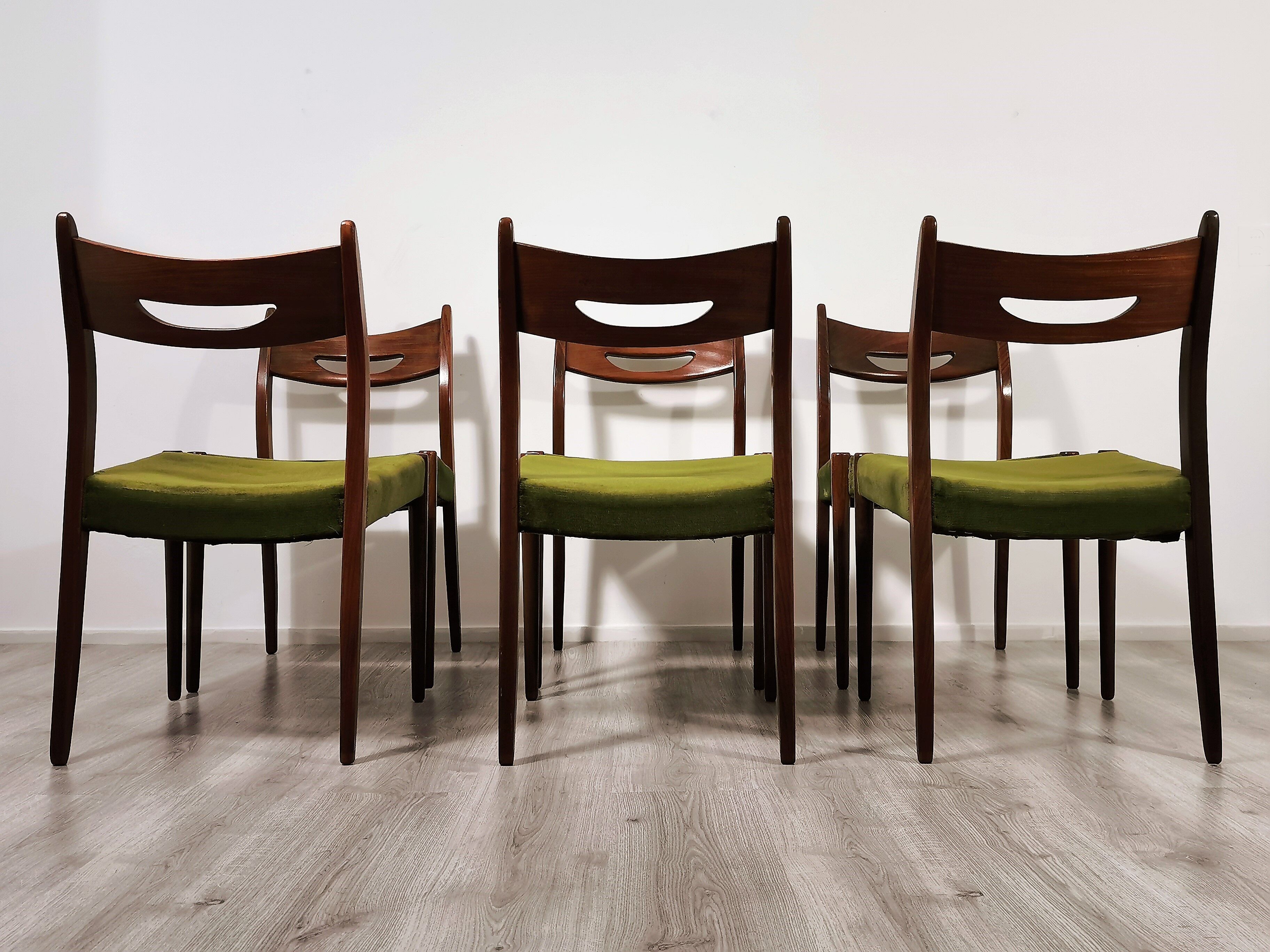 Set Vintage Teak Dining Chairs