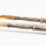 Large fork and horn spoon
