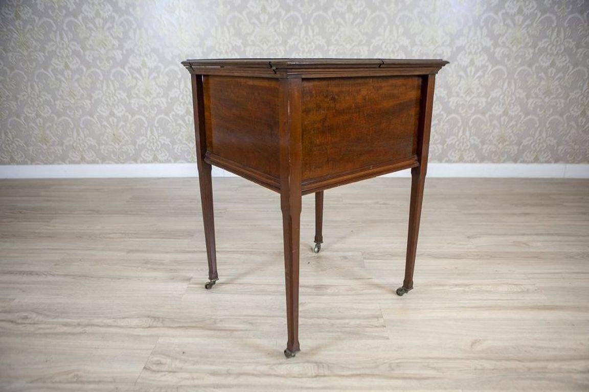English Mahogany Side Table with Hidden Tray, 1880