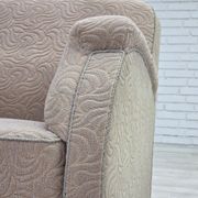 1950s, Danish artdeco armchair, furniture wool, oak wood legs.