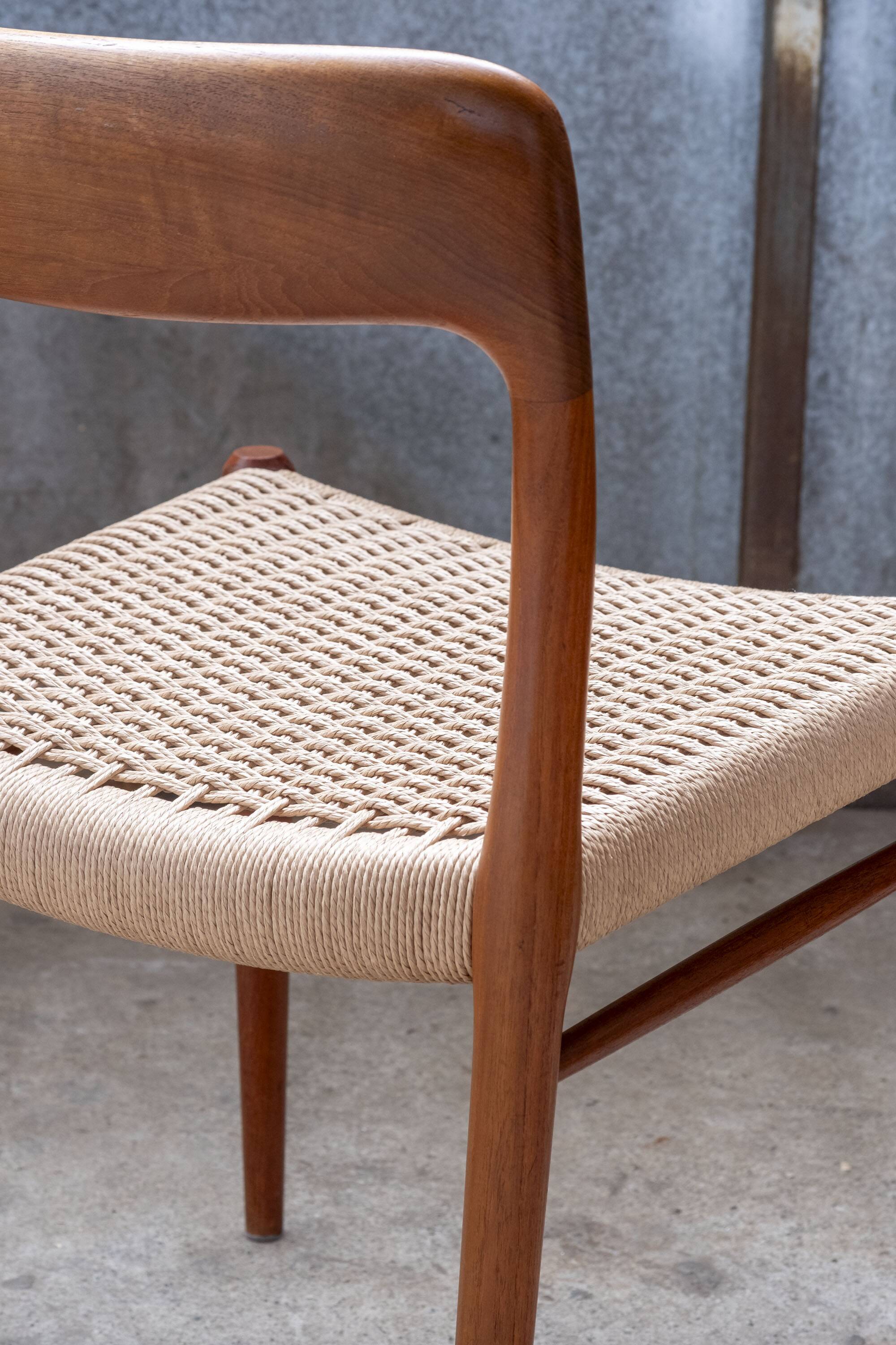 2x Niels O. Møller dining chair in teak Model 75, 1960s Denmark