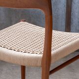 2x Niels O. Møller dining chair in teak Model 75, 1960s Denmark