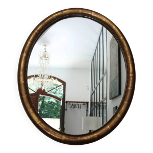 Miroir ovale bois doré - iii