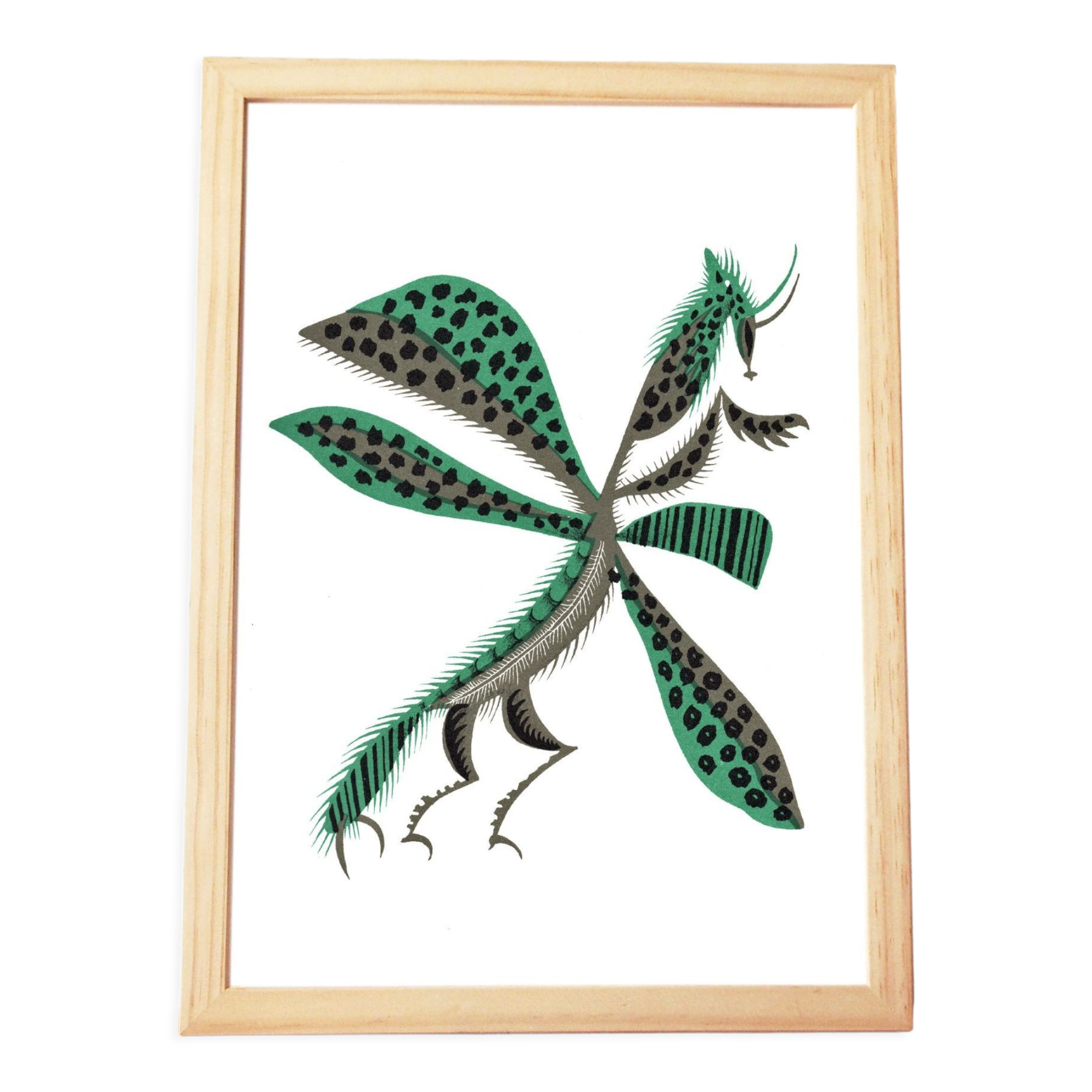 Original lithograph Jean Lurçat "Dragonfly of Castile"