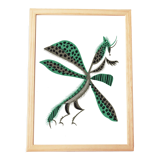 Original lithograph Jean Lurçat "Dragonfly of Castile"