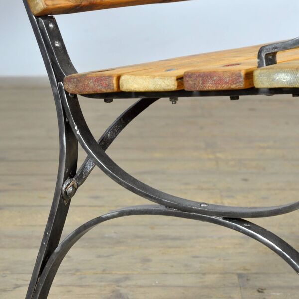 Banc de parc en fer riveté, années 1920