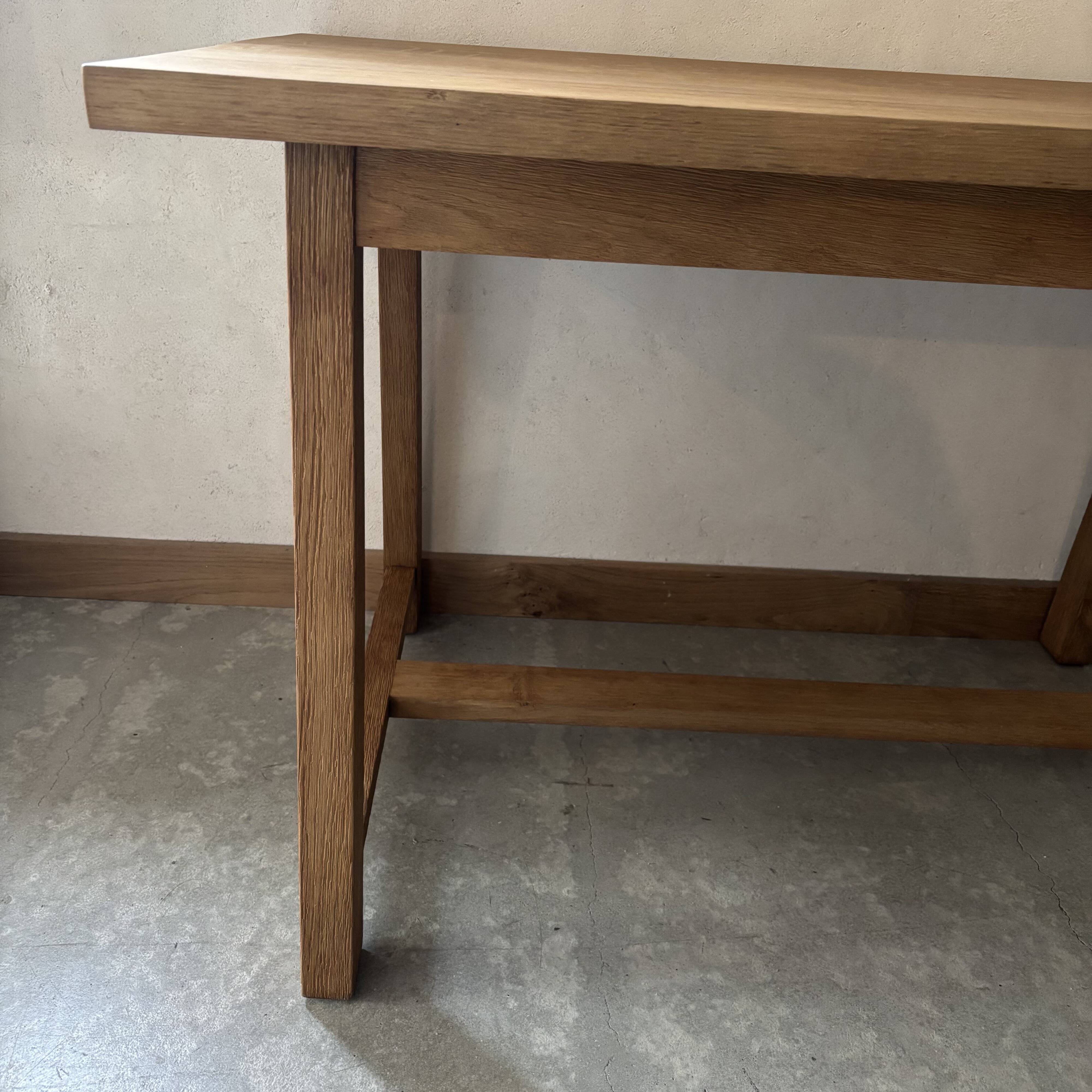 Solid oak dining table