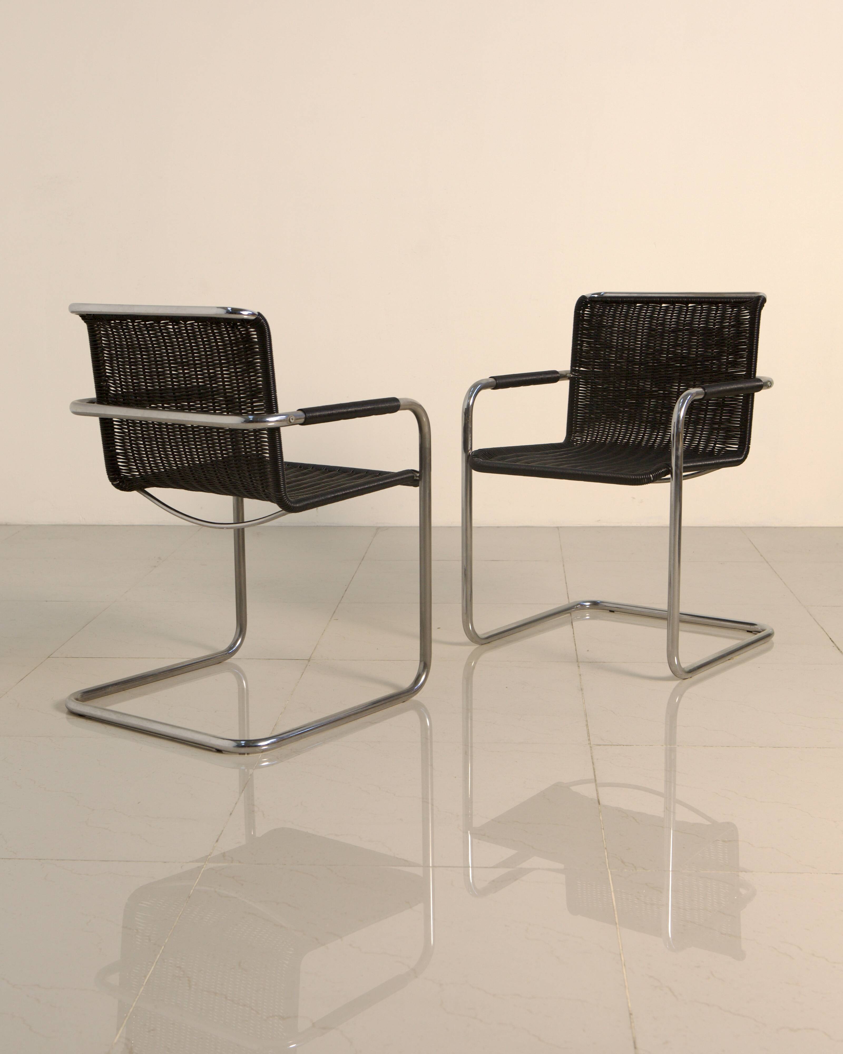 Set of 4 "D41" chairs by Jean Prouvé for Tecta 80's