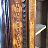 Unique model craftsman's cabinet, cabinetmaker's cabinet, 3-door cabinet, French marquetry furniture