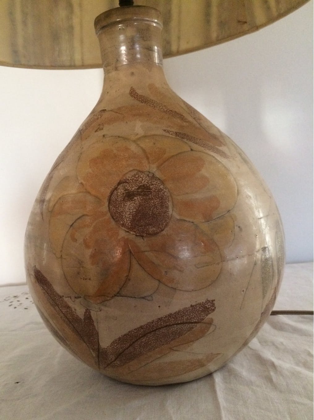 Vintage Vallauris ceramic lamp