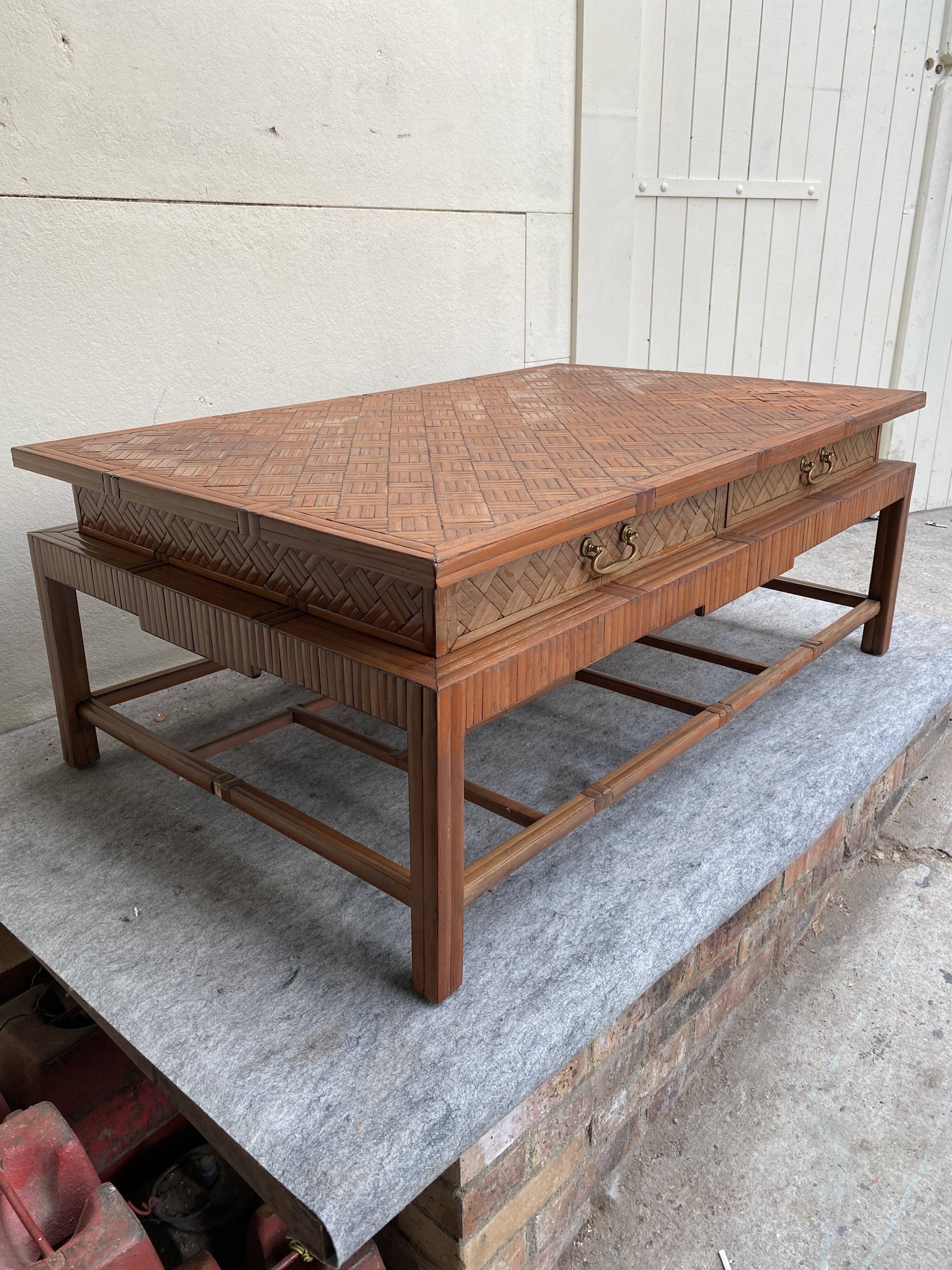 Bamboo coffee table roche-bobois