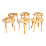 6 tabourets par Antti Nurmesniemi pour le Palace Hotel, 1952