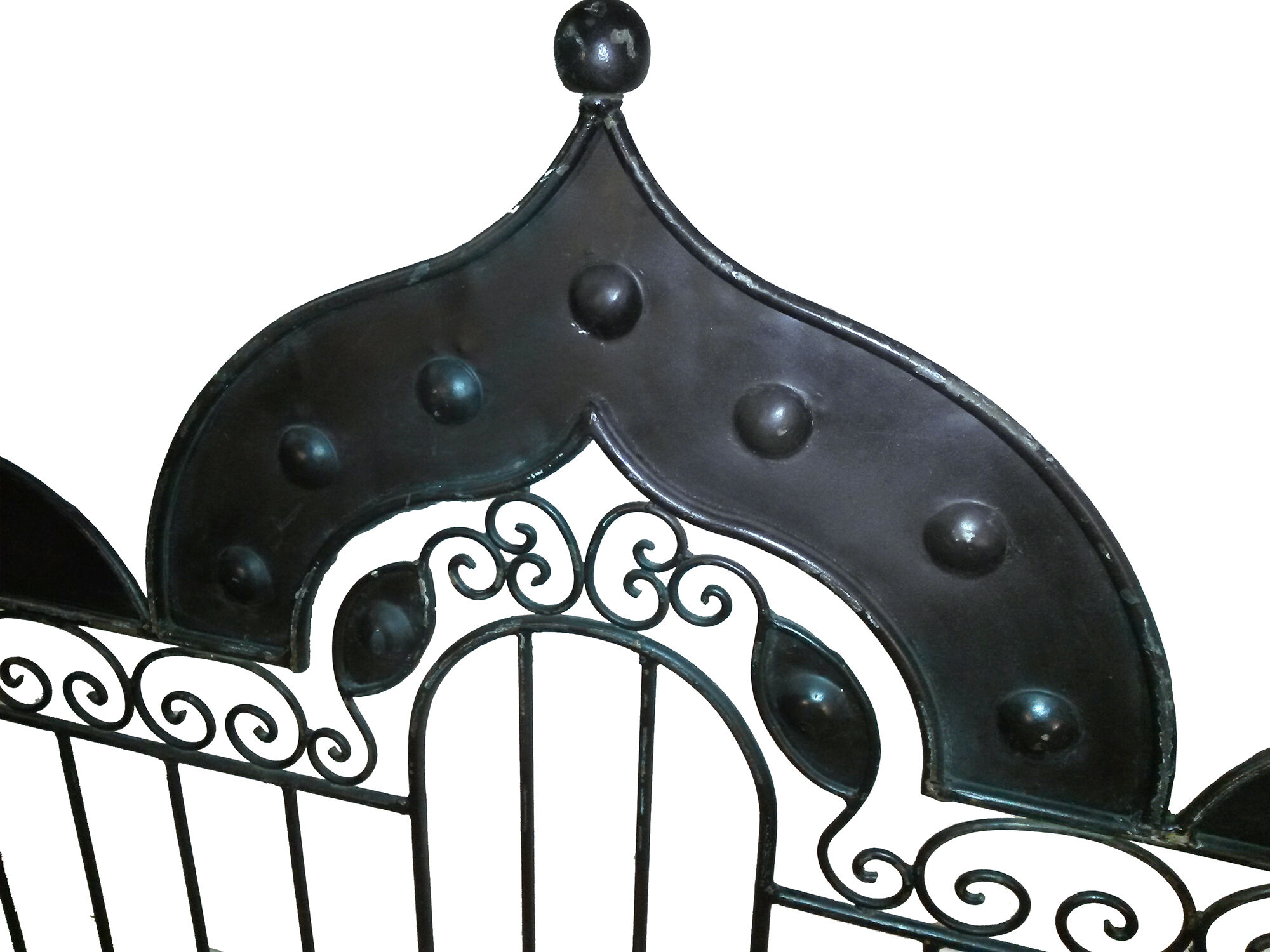 Oriental bench in wrought iron