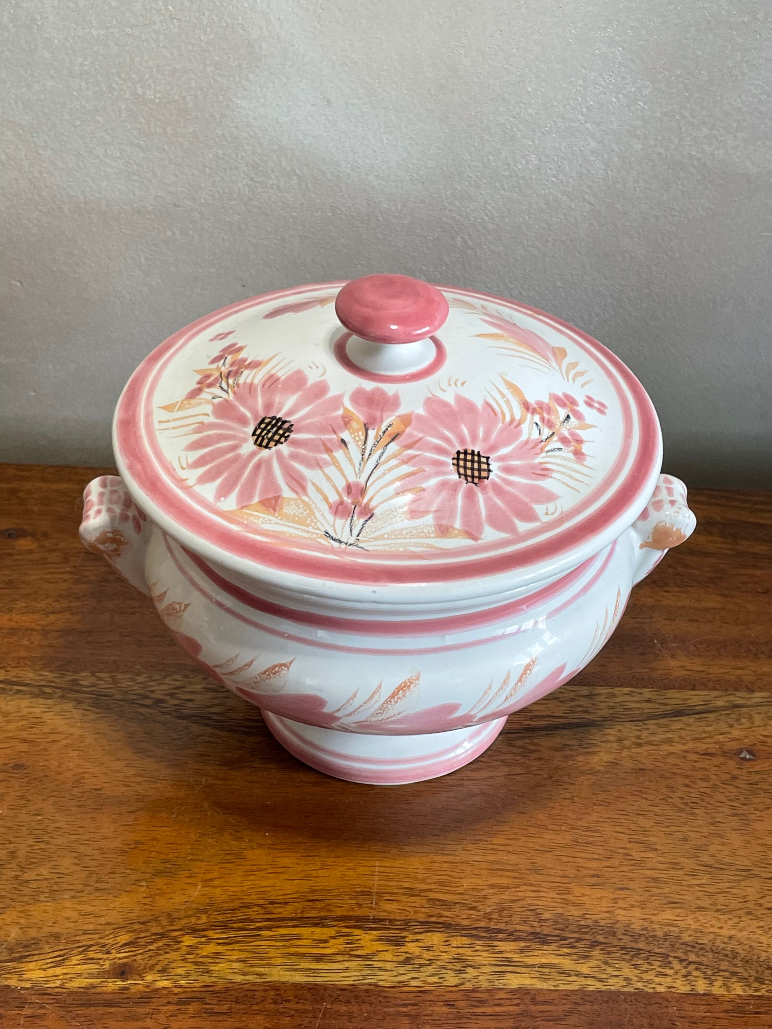 Pot Quimper HB floral decoration