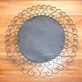 Vintage twisted iron mirror, 1950s, 39cm