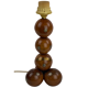 Dutch unique handcrafted wooden sphere ball table lamp, 1970s