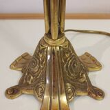 Magnificent art nouveau lamp designed for naudy and blown glass 1960