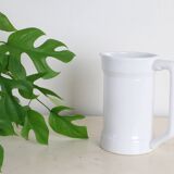 Water pitcher, white ceramic, 1940s vintage French