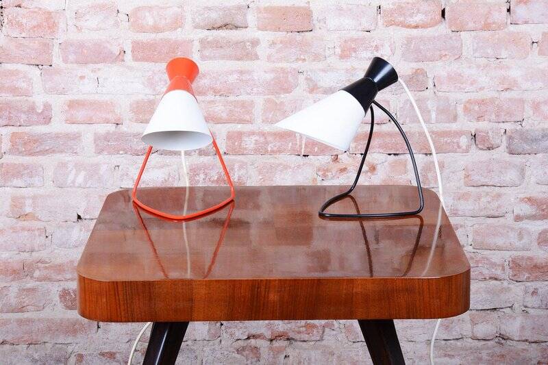 Mid-Century Czech Table Lamps attributed to J. Hůrka for Napako, 1950s, Set of 2