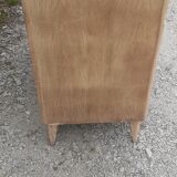 Dresser 4 drawers feet compass vintage raw wood