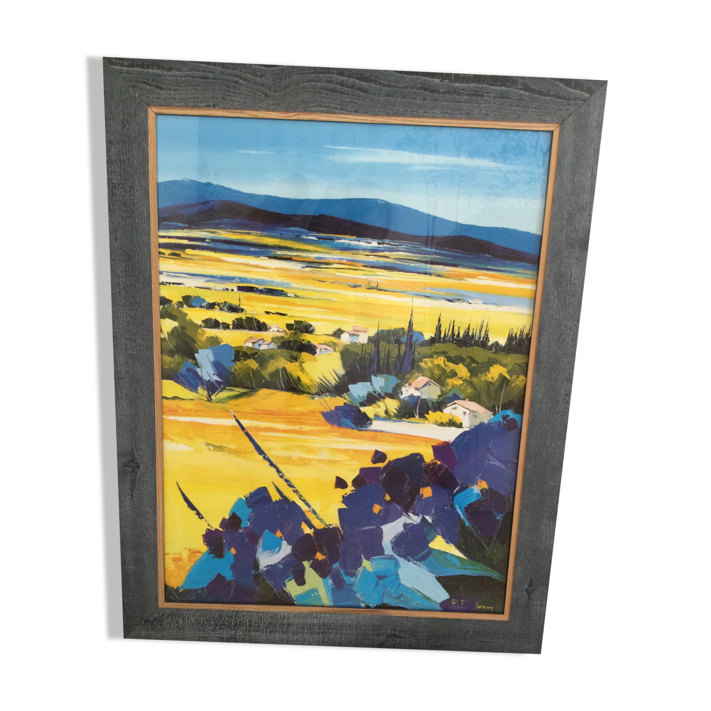 Reproduction moderne d'un paysage provençal