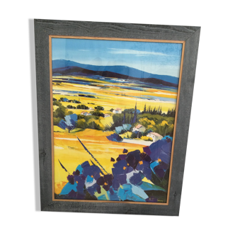 Reproduction moderne d'un paysage provençal