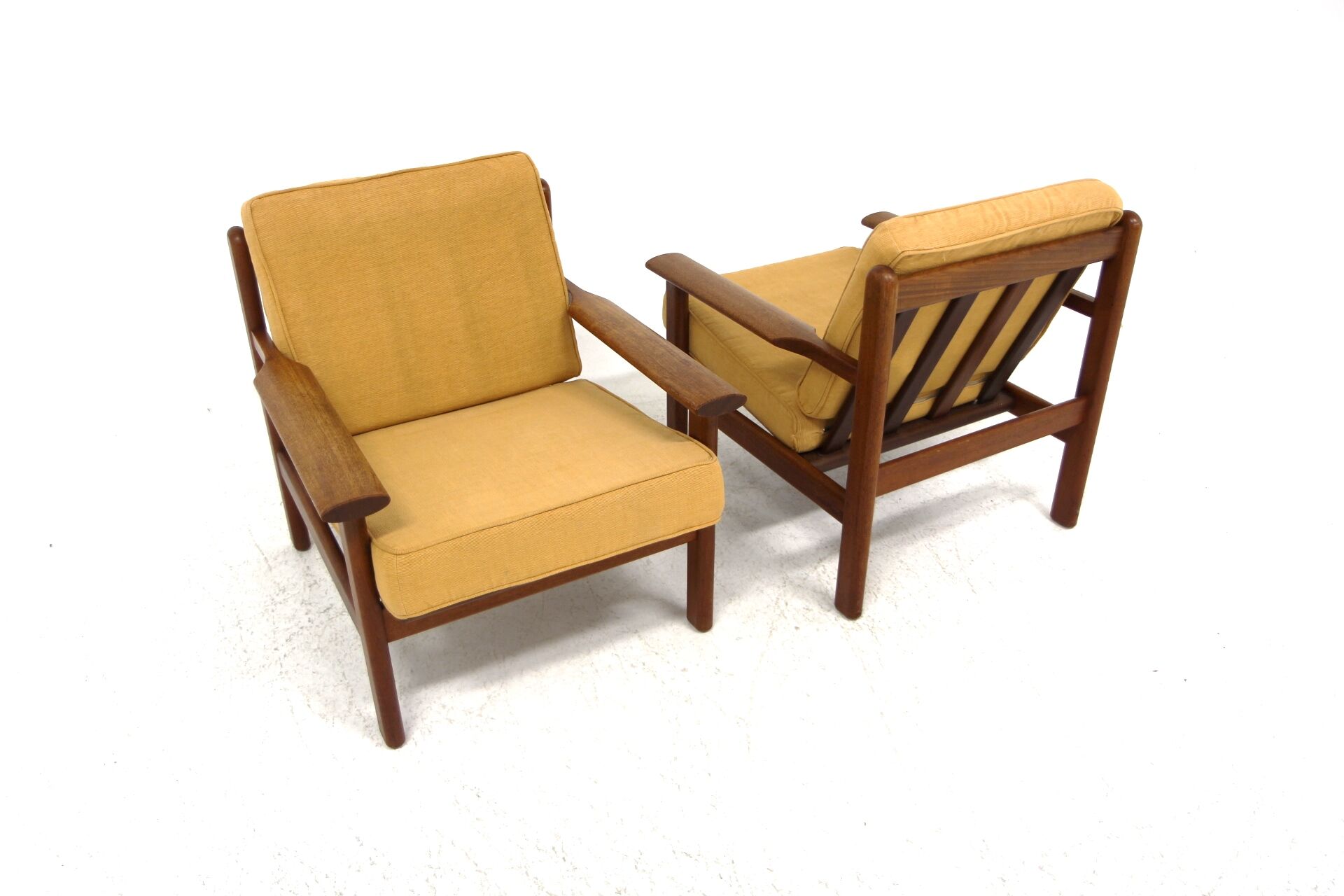 Set of 2 Scandinavian teak armchairs, Poul Volther, Gemla Möbler, Sweden, 1960