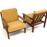 Set of 2 Scandinavian teak armchairs, Poul Volther, Gemla Möbler, Sweden, 1960