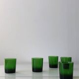 Set of 5 Luminarc green tumbler glasses