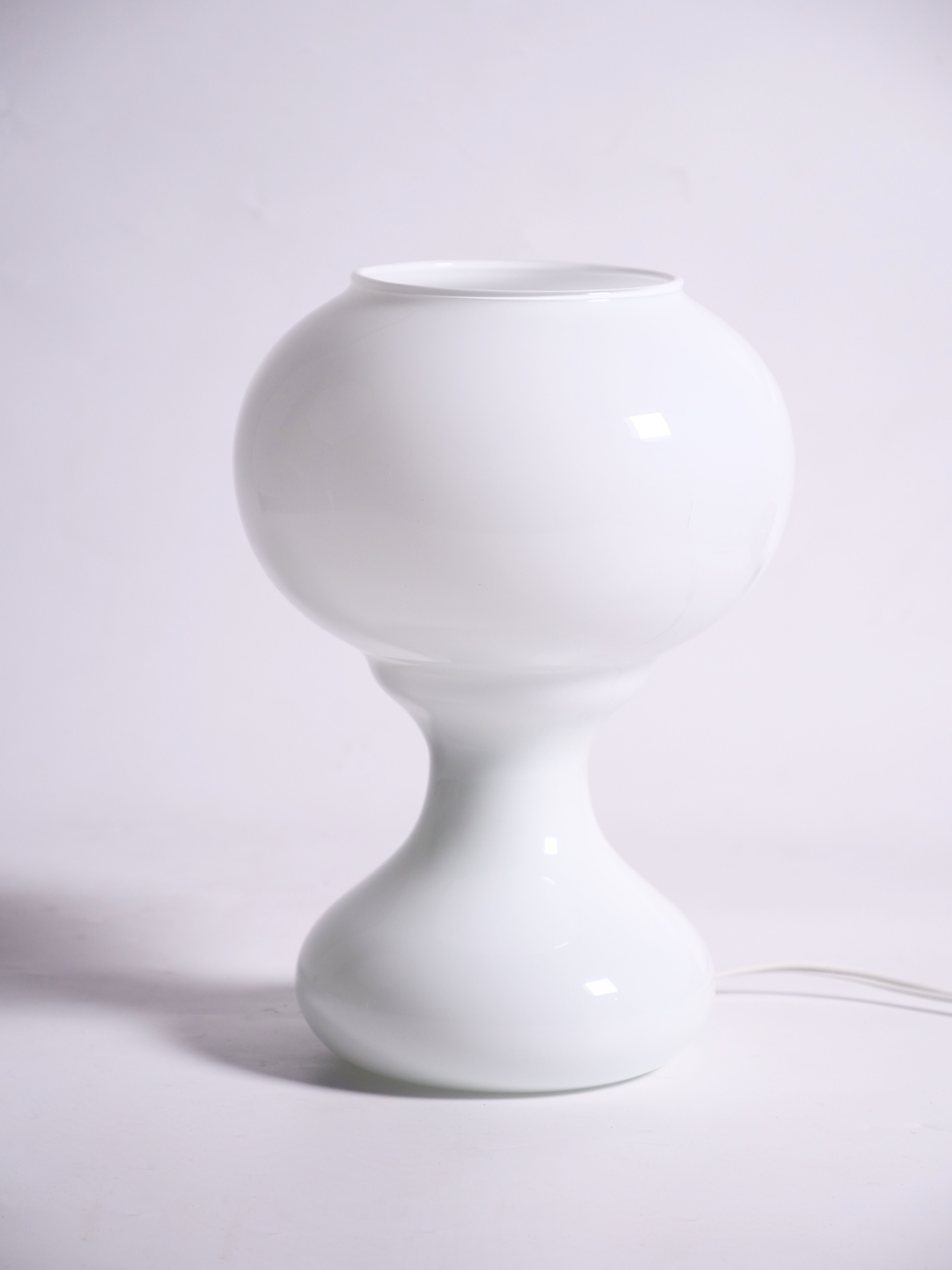 vintage white opaline lamp