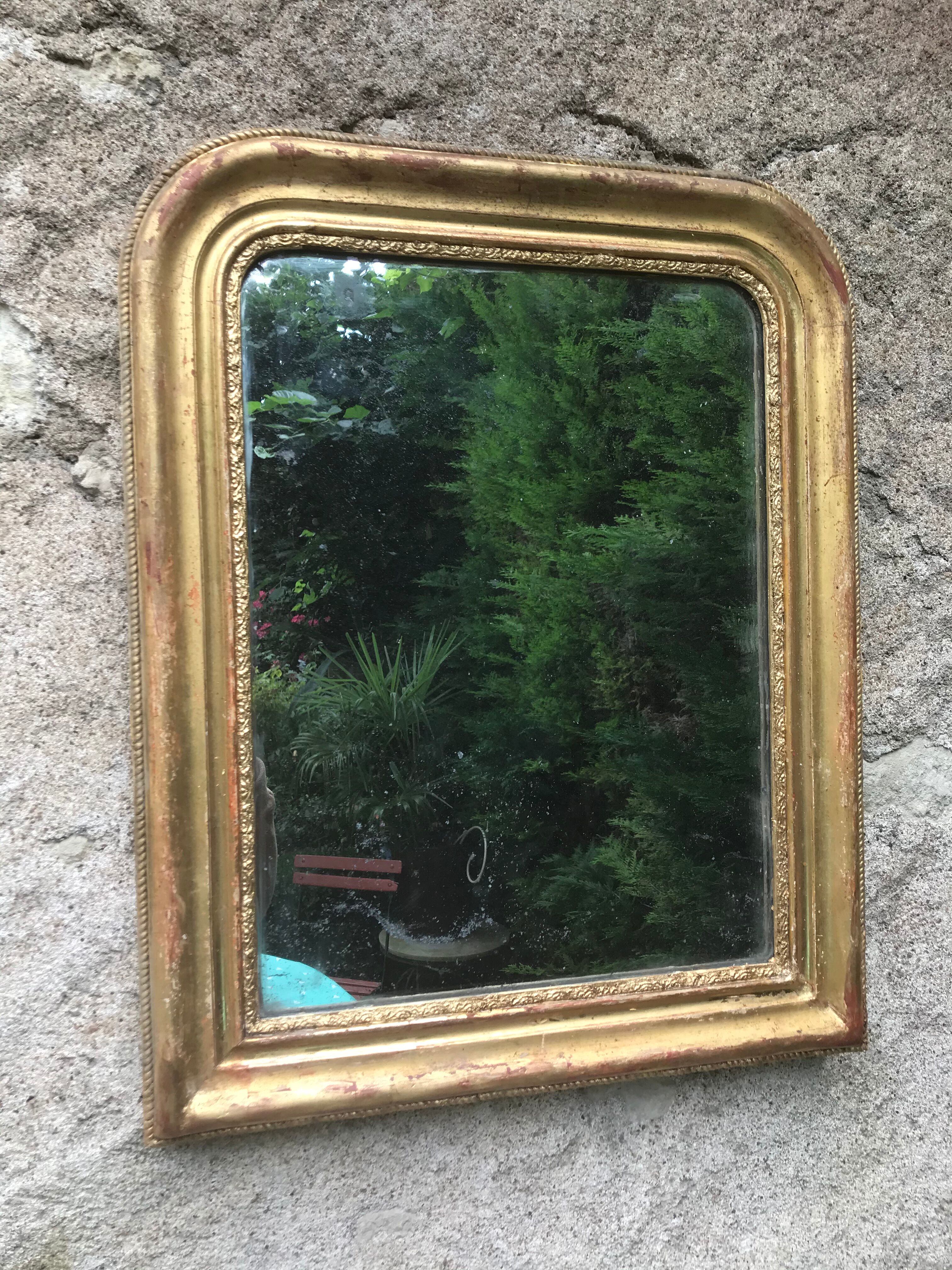 Mirror Louis-Philippe gilded 60x48 cm