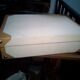Leather and fabric suitcase