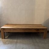 Raw wood coffee table