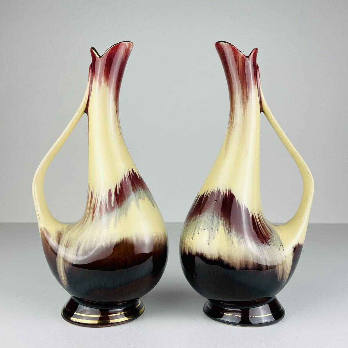 Mid-century ceramic vases by Bay Keramik, West Germany, 1960s, set of 2.