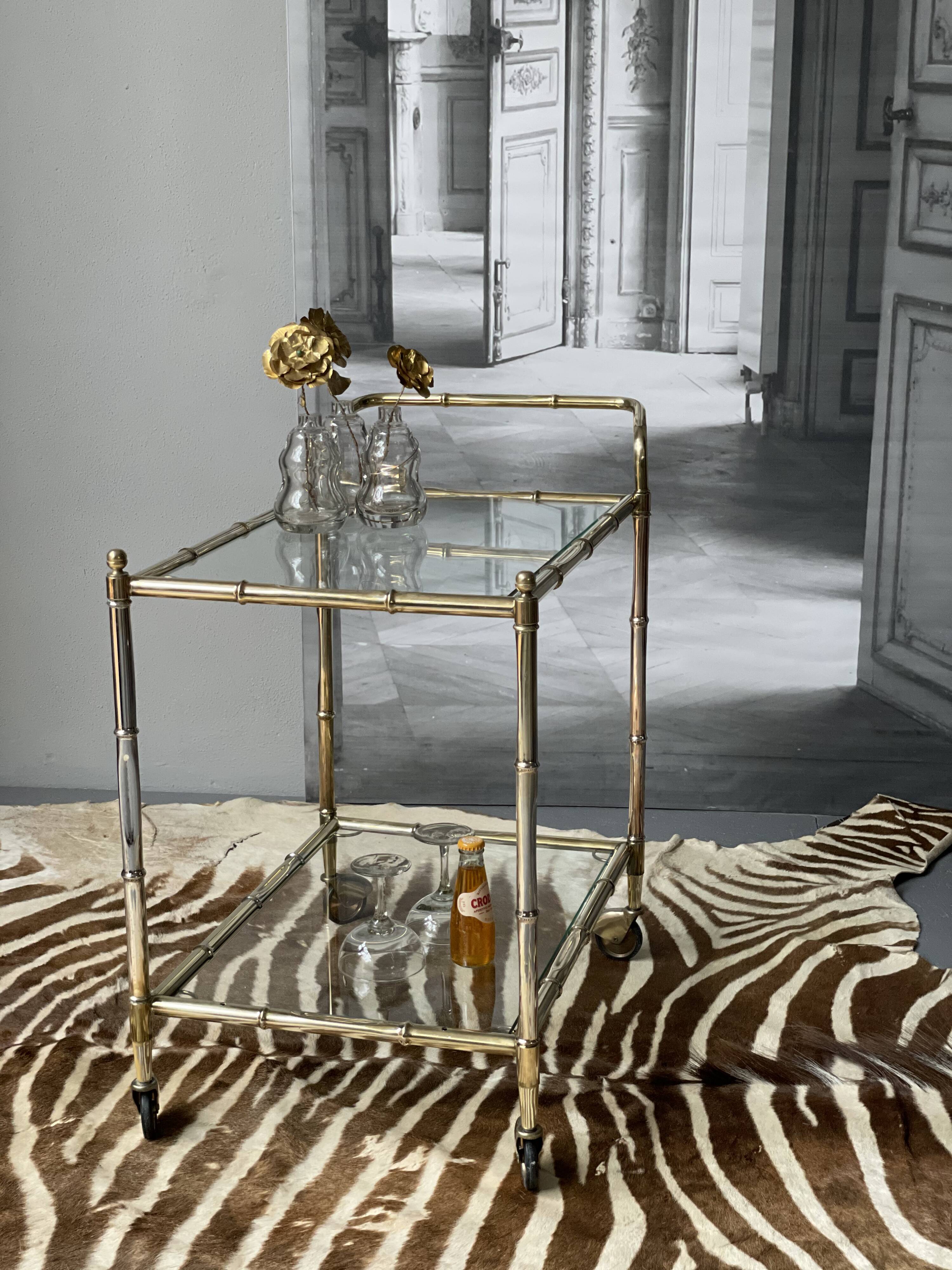Vintage Golden Bar Cart