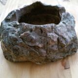 Ashtray in petrified wood