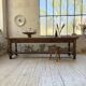 Solid oak drapery farmhouse table 2m5 XL