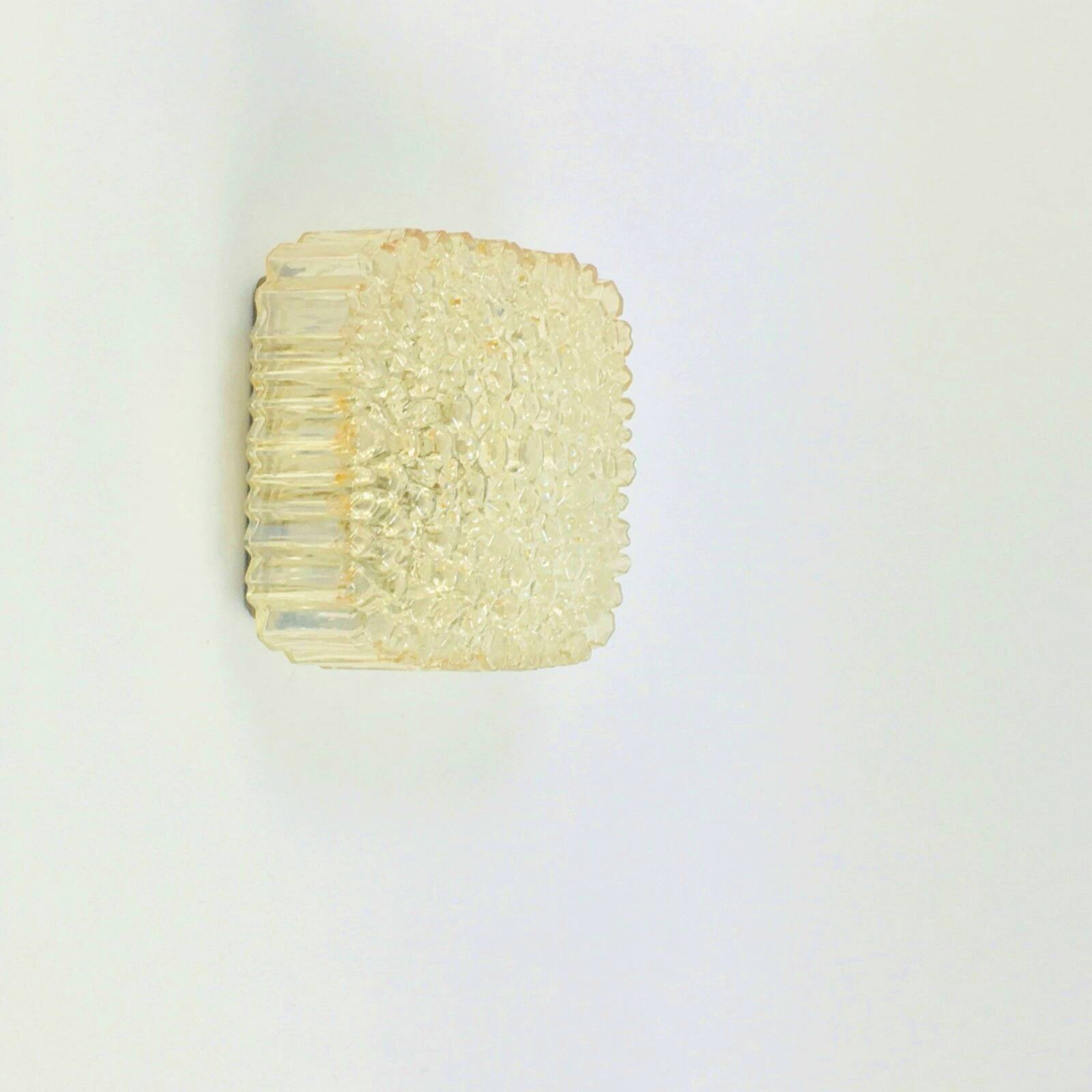 Mid-Century Amber Bubble Glass Wall Lamp by H. Tynell for Limburg, 1970s