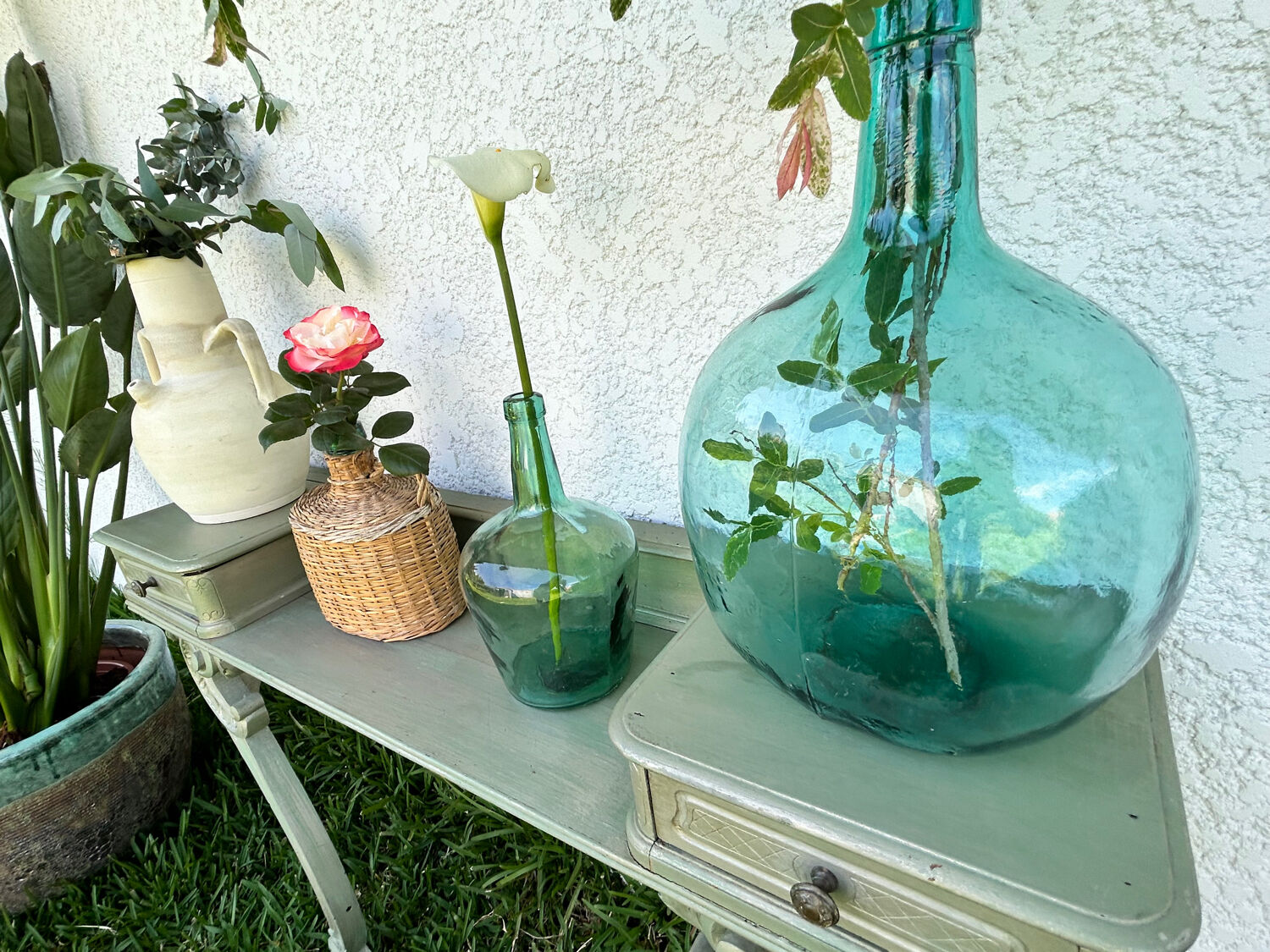 Turquoise blue "mermaid" dressing table
