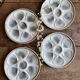 Lot de 4 assiettes à huîtres vintage Moulin des Loups