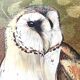 Lithograph (large format) Owl Jobin Paris Grapholith