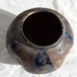 Signed stoneware ball vase